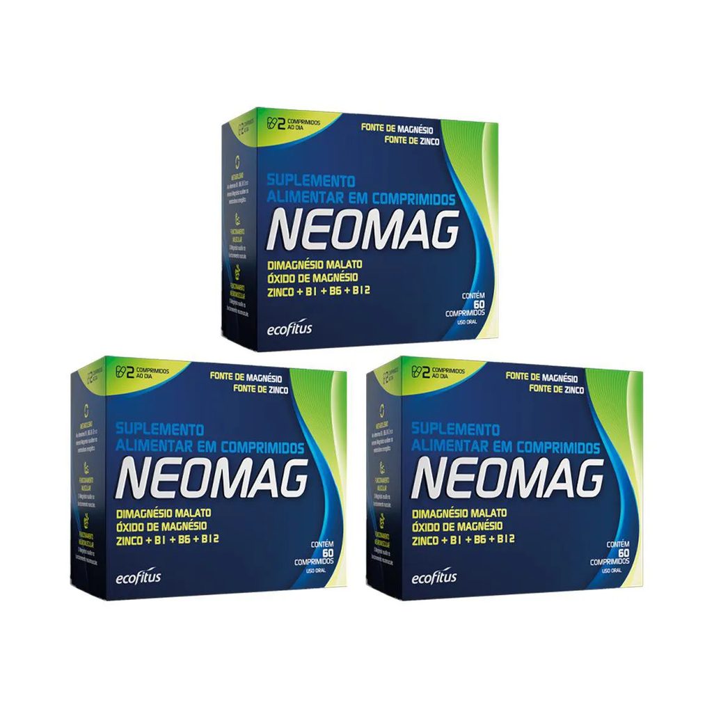 Kit 3 Suplemento Neomag com 60 Comprimidos - Ecofitus