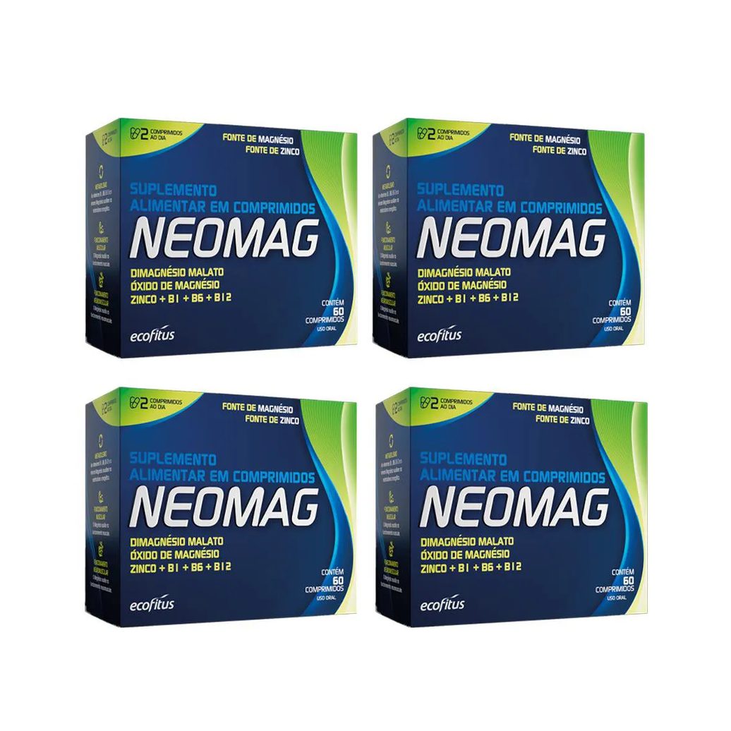 Kit 4 Suplemento Neomag com 60 Comprimidos - Ecofitus
