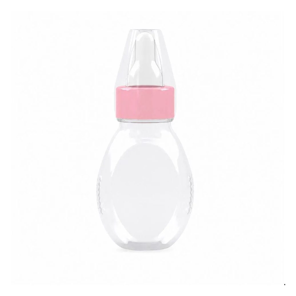 Mamadeira Bebê 60ml com Bico de Silicone Chuquinha Infantil Bpa Free para Recém-Nascido Bebês Rosa