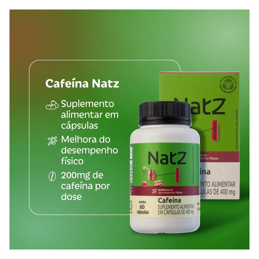 Cafeína Natz 60 Cápsulas