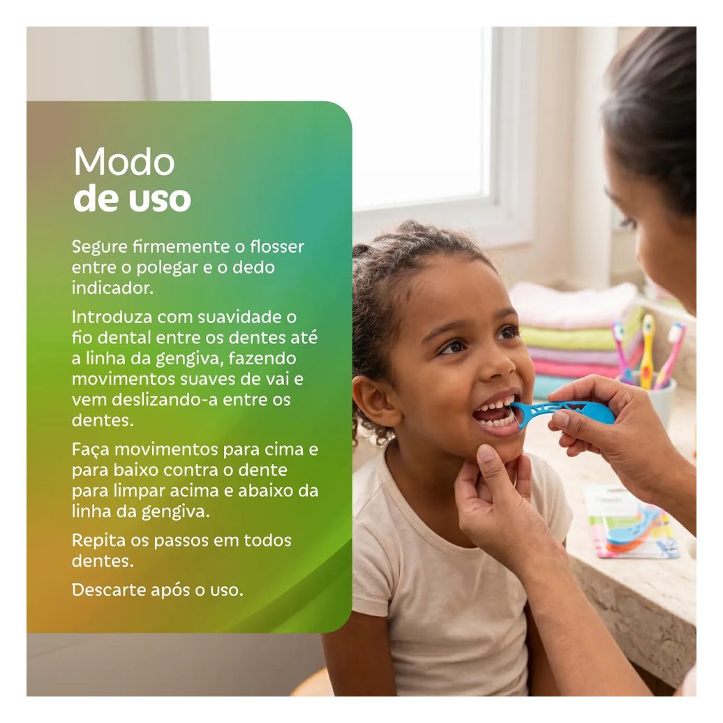 Fio Dental Infantil Needs Floss Pick Kids 10 Unidades
