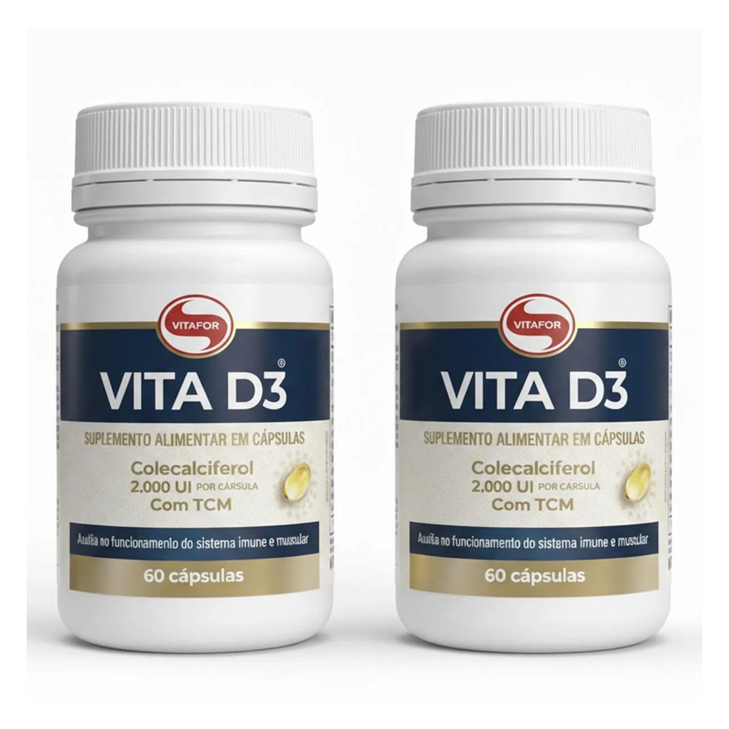 Kit 2 Vita D3 60 Capsulas - Vitafor