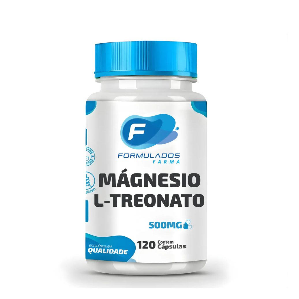 Magnésio L-treonato 500mg 120 cápsulas - Formulados Farma