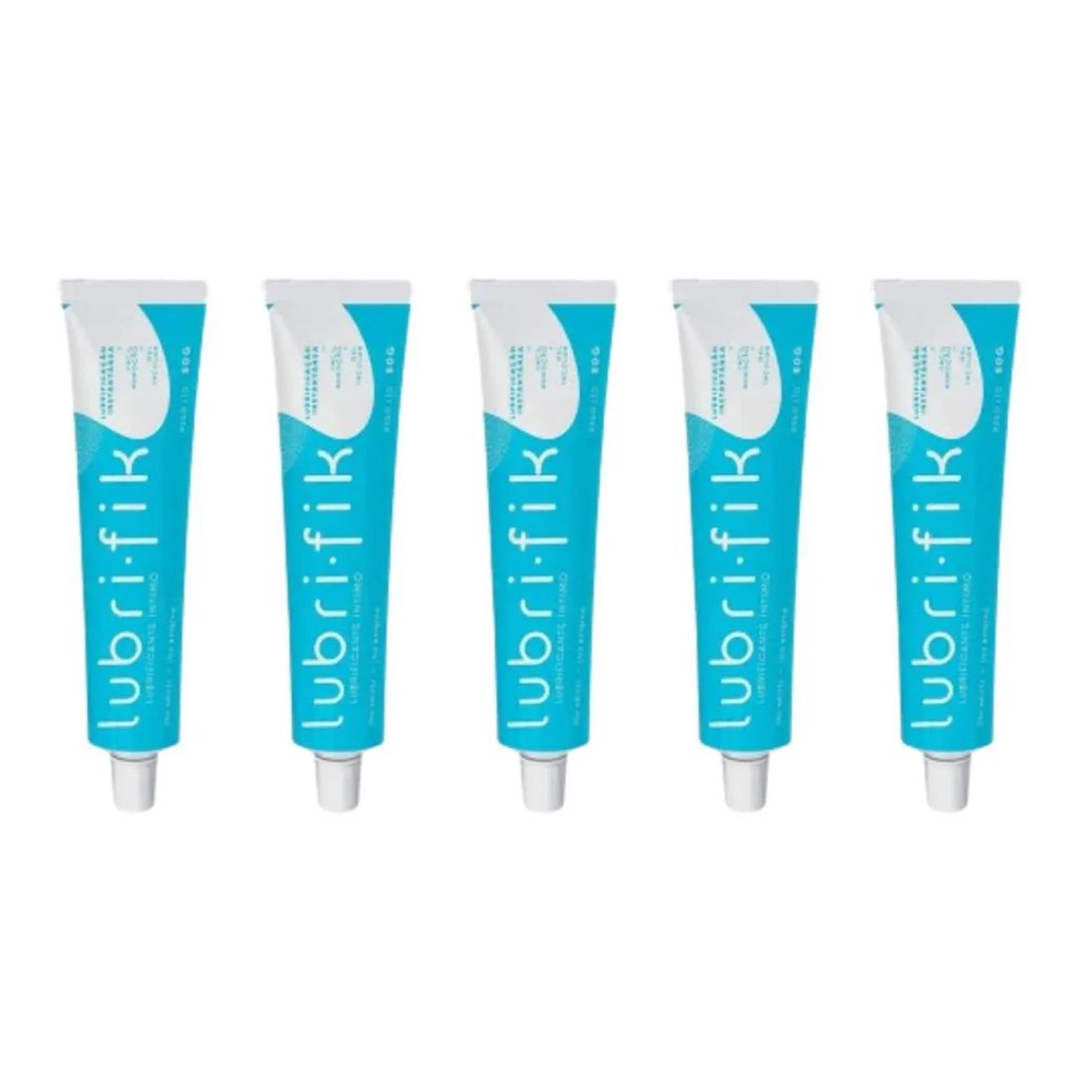 Kit 5 Unidades Lubrifik Lubrificante Íntimo à Base D’água 50g Cimed