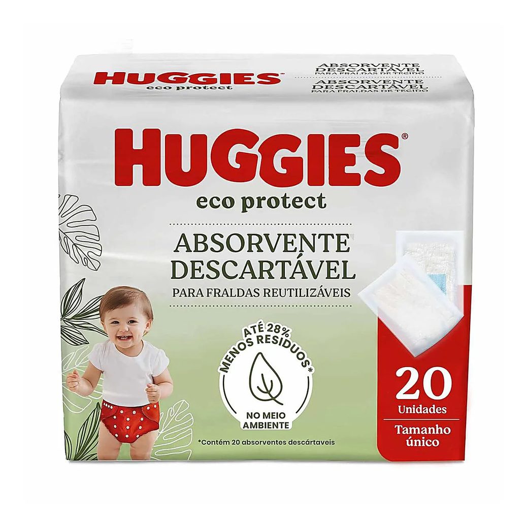 Absorvente Descartável para Fraldas Huggies Eco Protect Tamanho único 20 Unidades