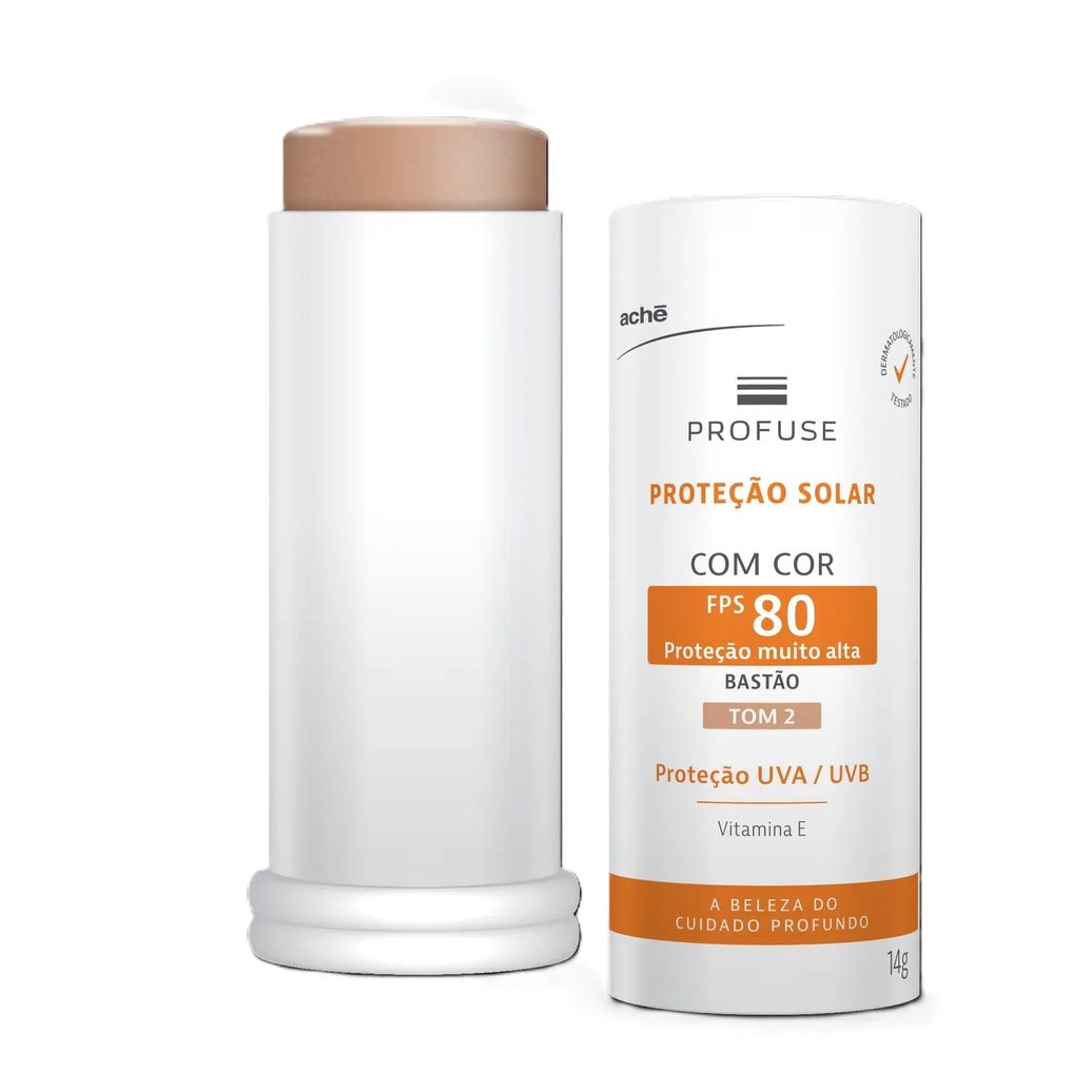 Protetor Solar Facial em Bastão Profuse FPS 80 Tom 2 14g