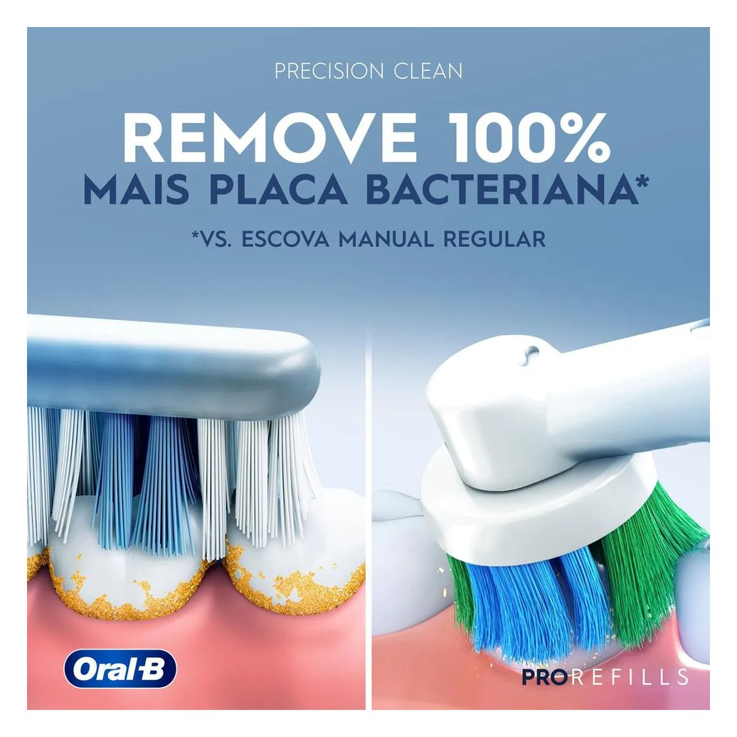Refil Escova de Dente Elétrica Oral-B PRO Series Precision Clean 4 unidades