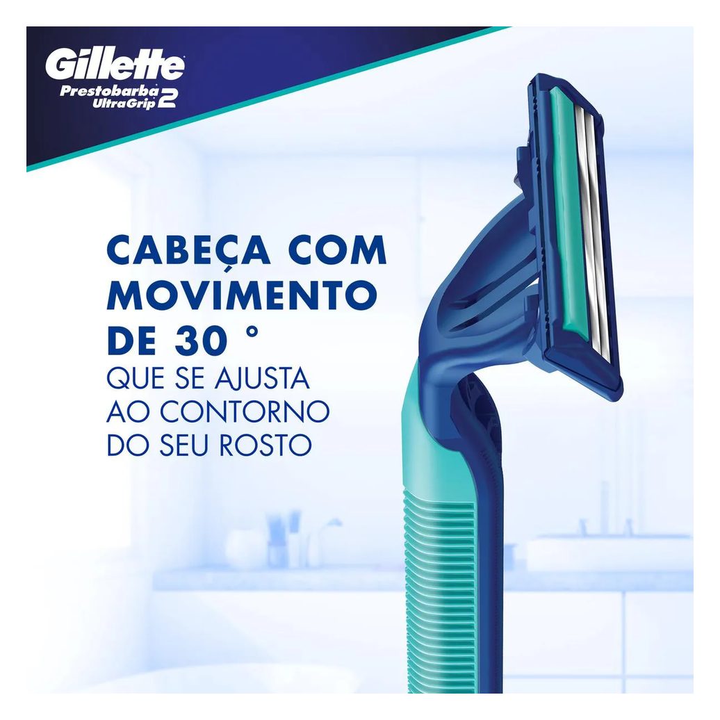 Aparelho de Barbear Gillette Prestobarba Ultragrip2 2 unidades