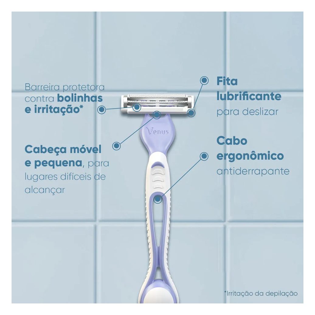 Aparelho de Depilar Descartável Gillette Venus Íntima 2 Unidades