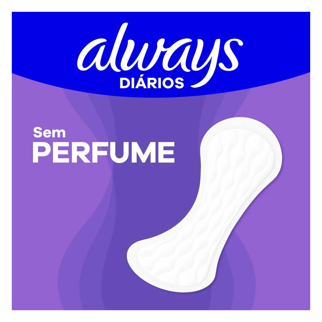 Protetor Diário Always Respirável Sem Perfume 120 unidades