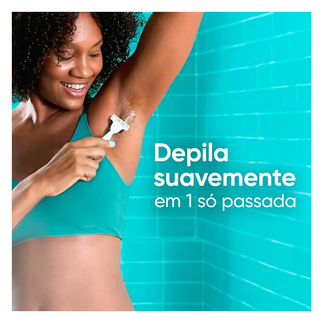 Kit Aparelho de Depilar Gillette Vênus Pele Sensível com Aloe e Vera 1 unidade + Carga 3 Unidades