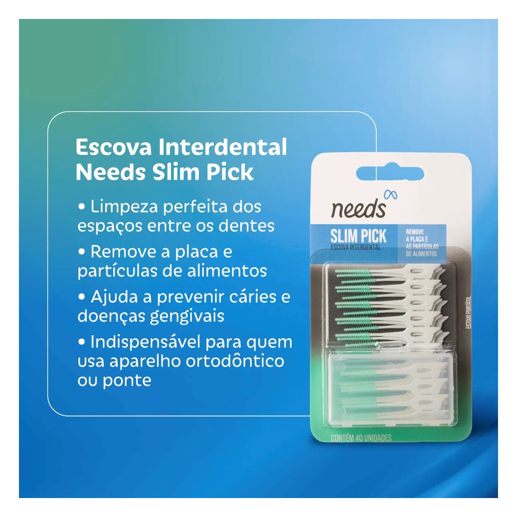Escova Interdental Needs Slim Pick 40 Unidades