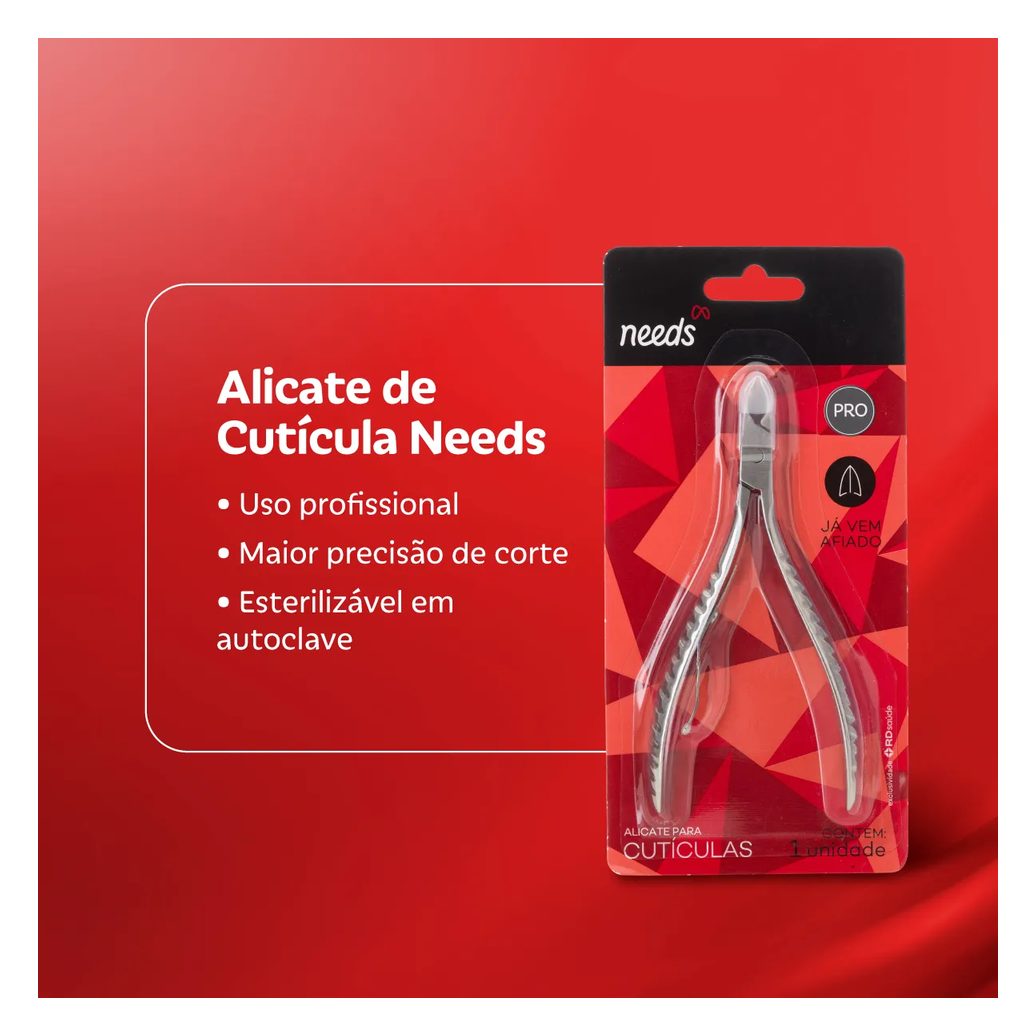 Alicate de Cutícula Needs PRO Inox 1 Unidade