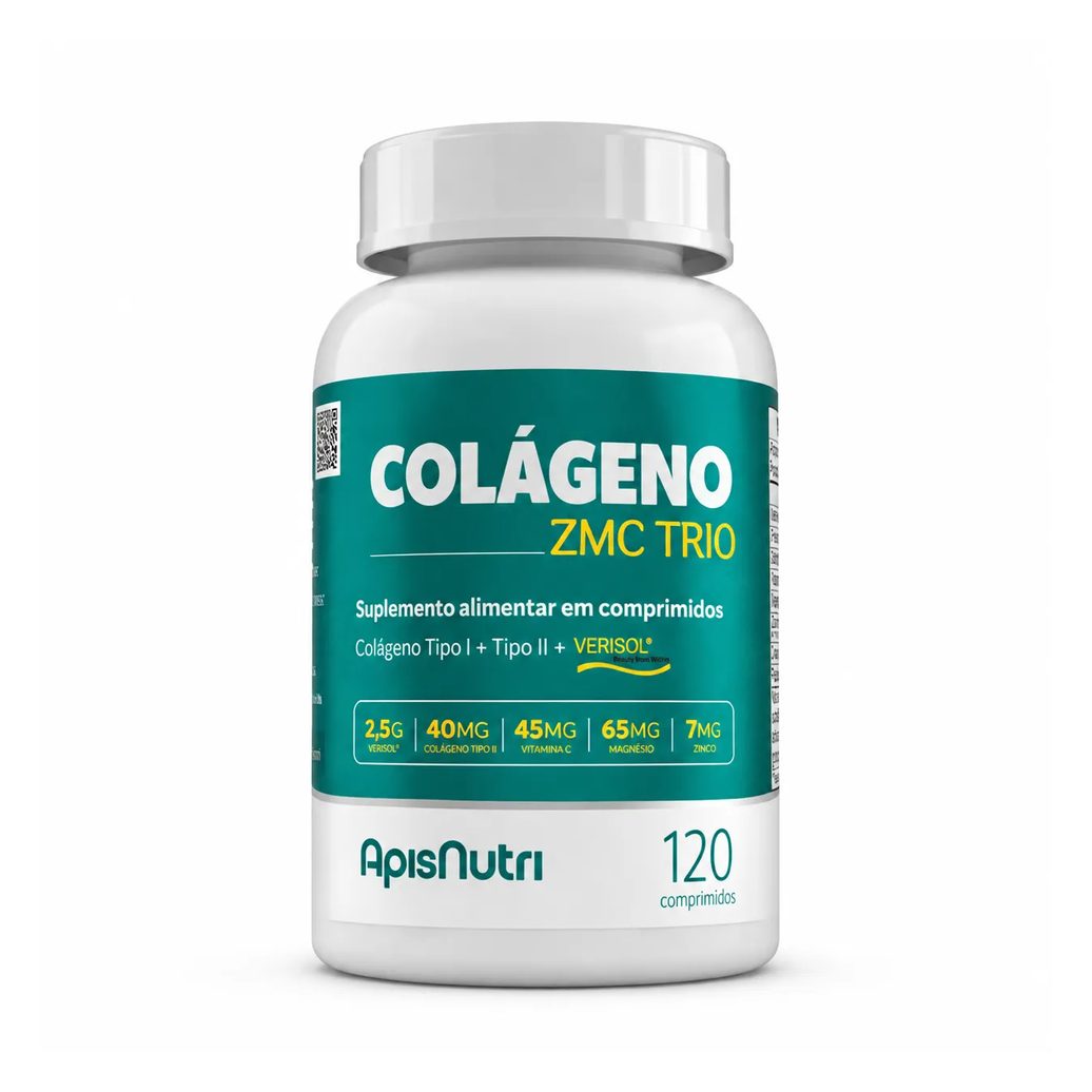Colágeno Zmc Trio Apisnutri 120 Comprimidos