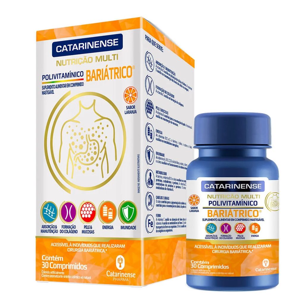 Polivitaminico Bariatrico Multi 30 Comprimidos Catarinense Nutricao