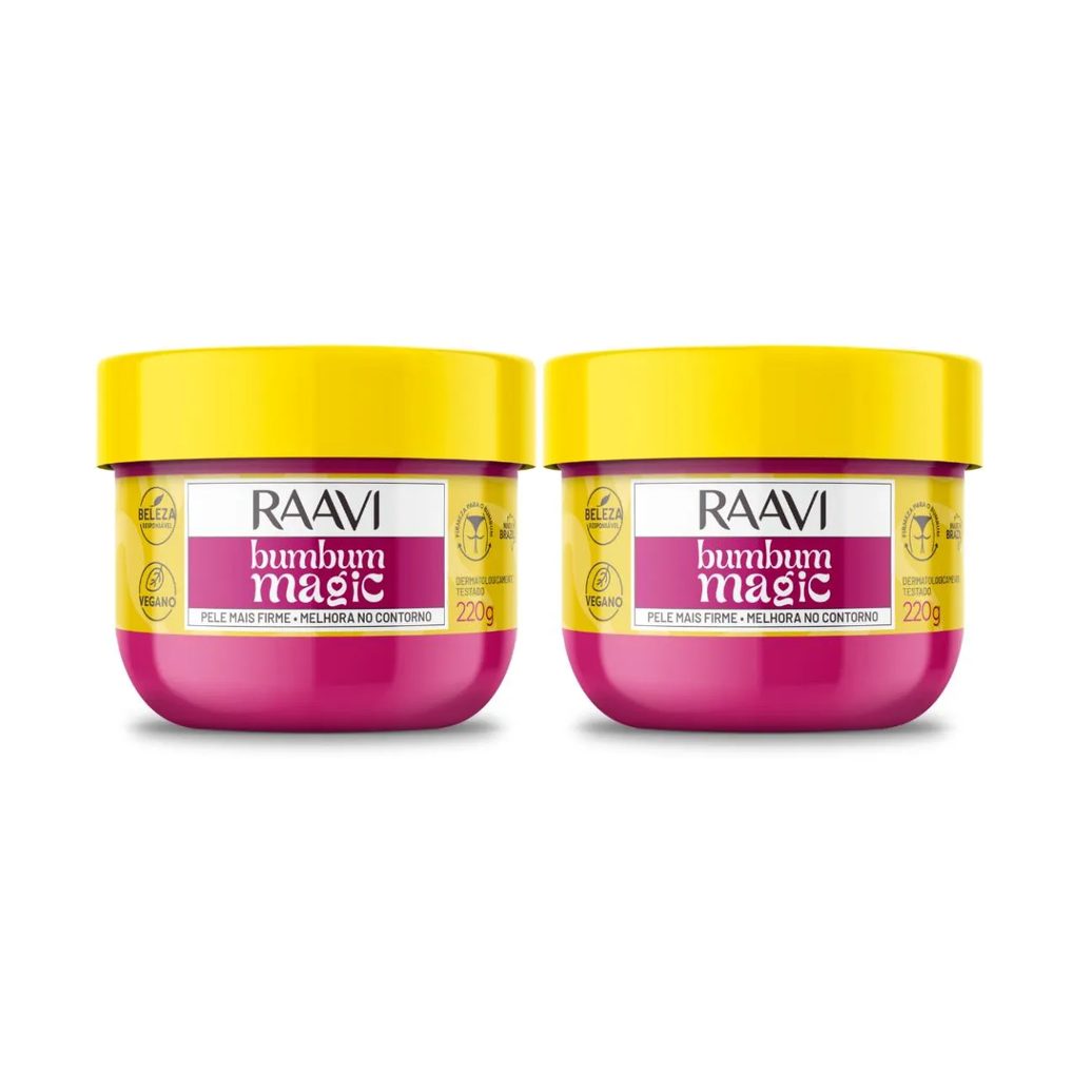 Kit 2 Creme Bumbum Magic Firmeza E Hidratação Vegano Raavi