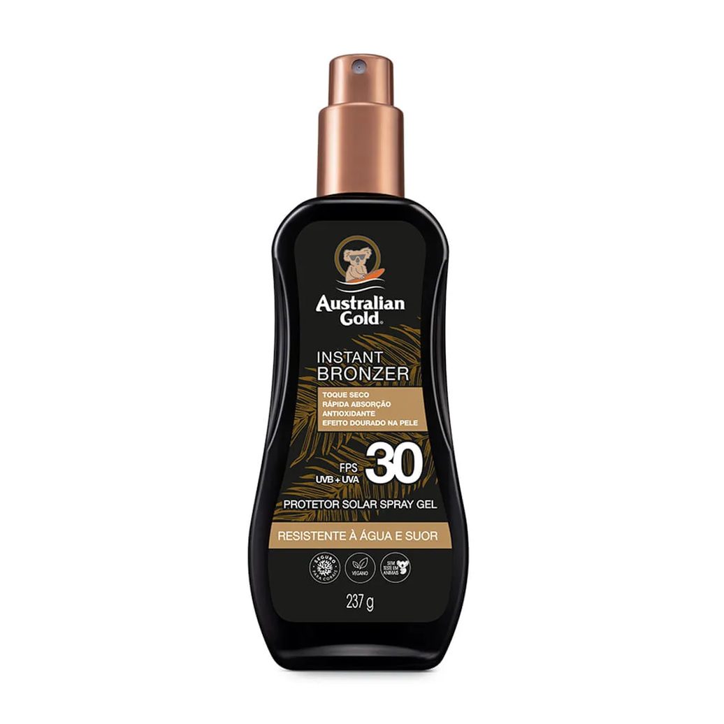 Protetor Solar Australian Gold Fps30 Spray Instant Bronzer 237ml