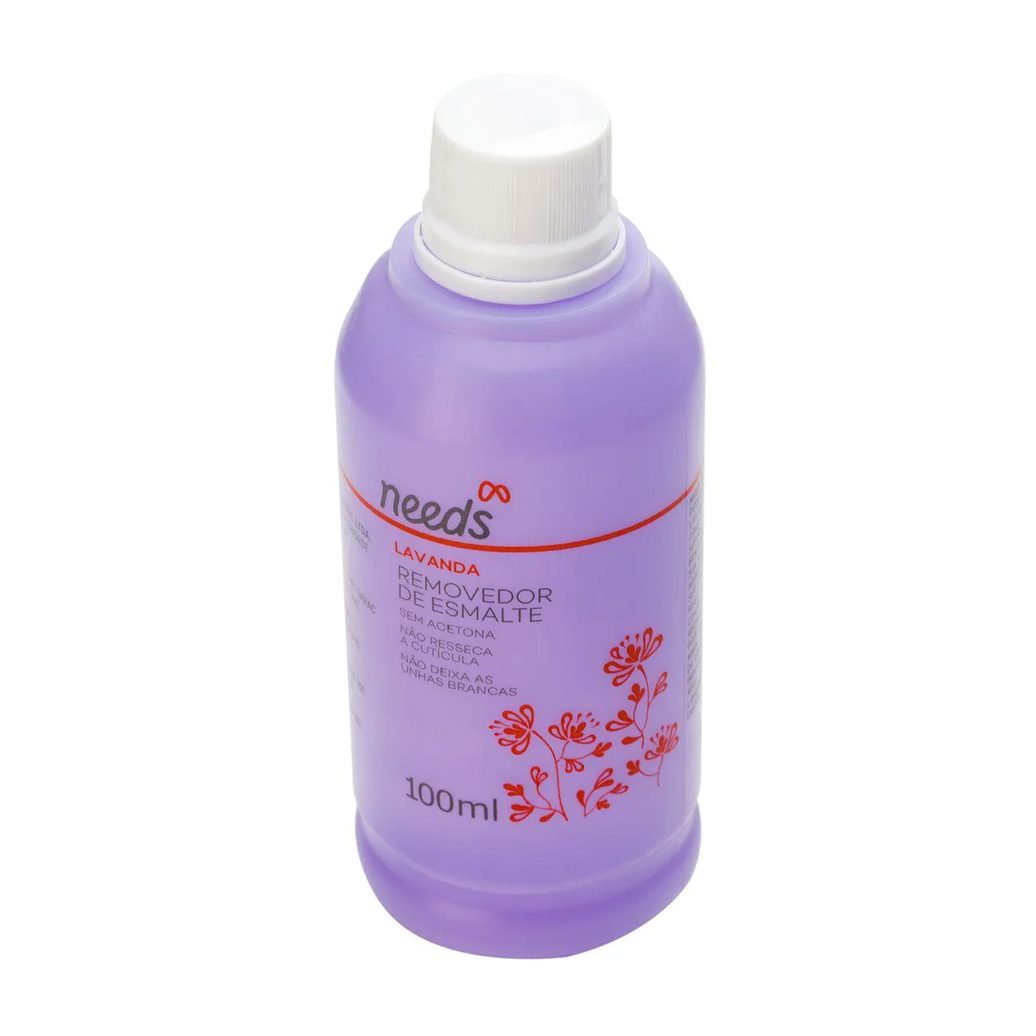 Removedor de Esmalte Needs Lavanda sem Acetona 100ml