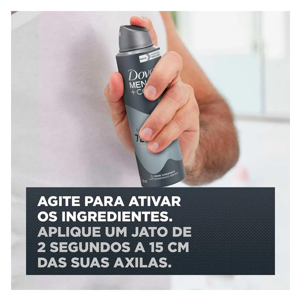 Desodorante Antitranspirante Aerosol Dove Men +Care Sem Perfume 48h 150ml