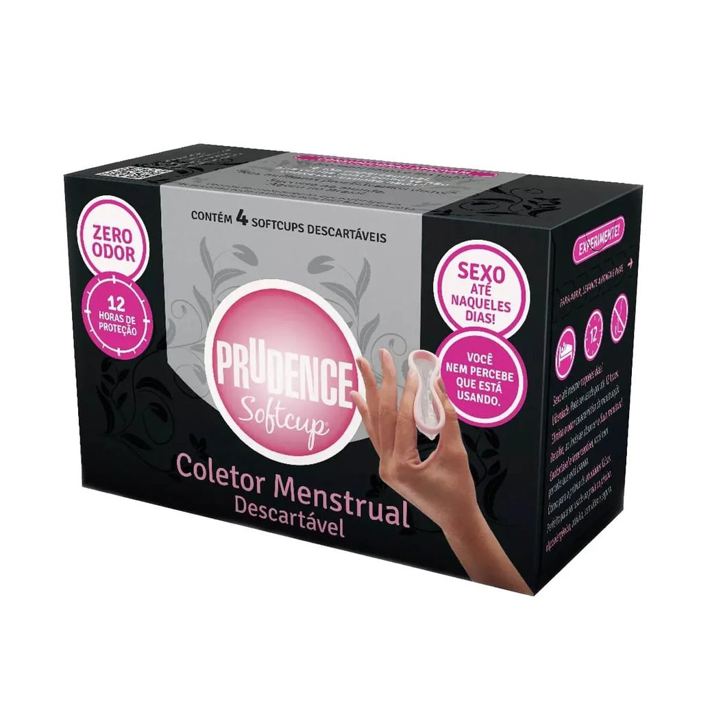 Coletor Menstrual Descartável Prudence Softcup com 4 unidades