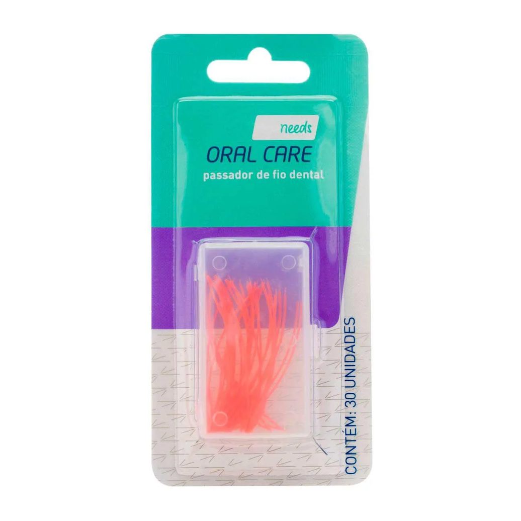 Passador de Fio Dental para Aparelho Needs Oral Care 30 Unidades