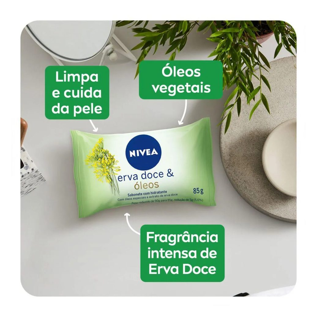 Sabonete em Barra Nivea Erva Doce & Óleos 85g