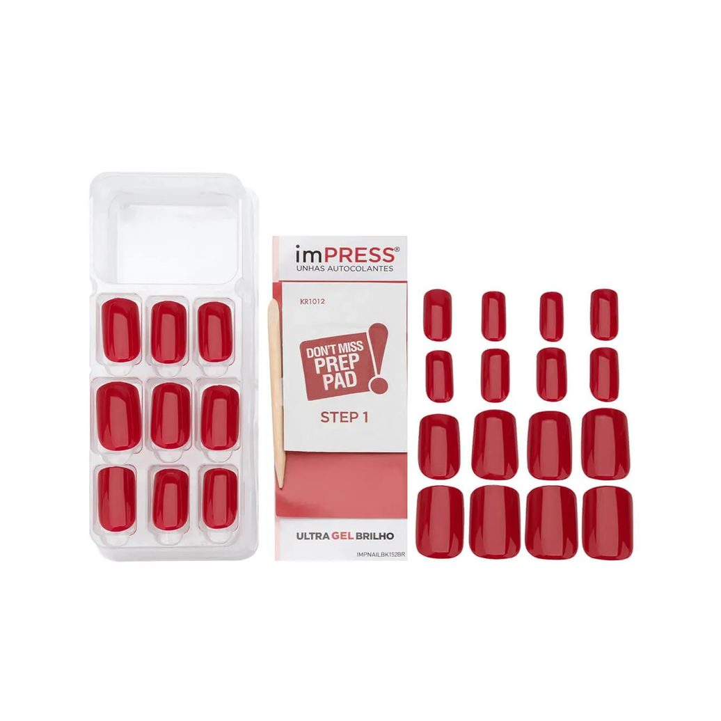 Unhas Autocolantes Impress Message Me Média com 24 Unidades