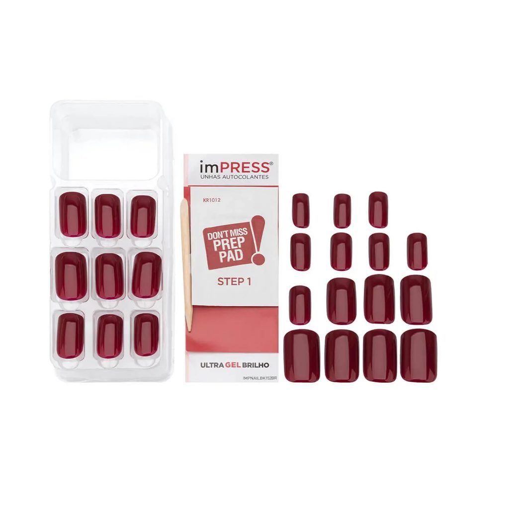 Unhas Autocolantes Impress Pretty Please Média com 24 Unidades
