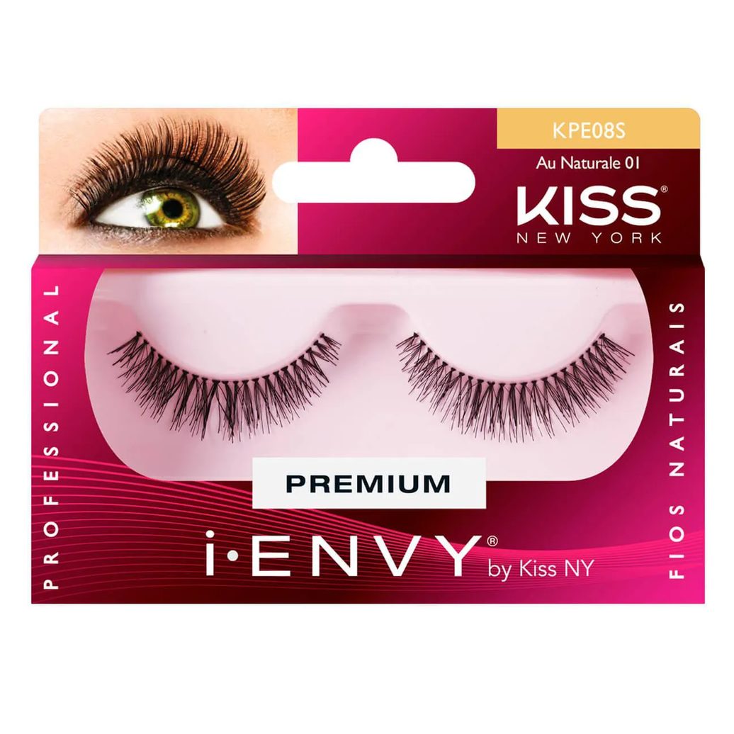 Cílios Postiços Kiss NY I-Envy Au Naturale 01 com 1 par