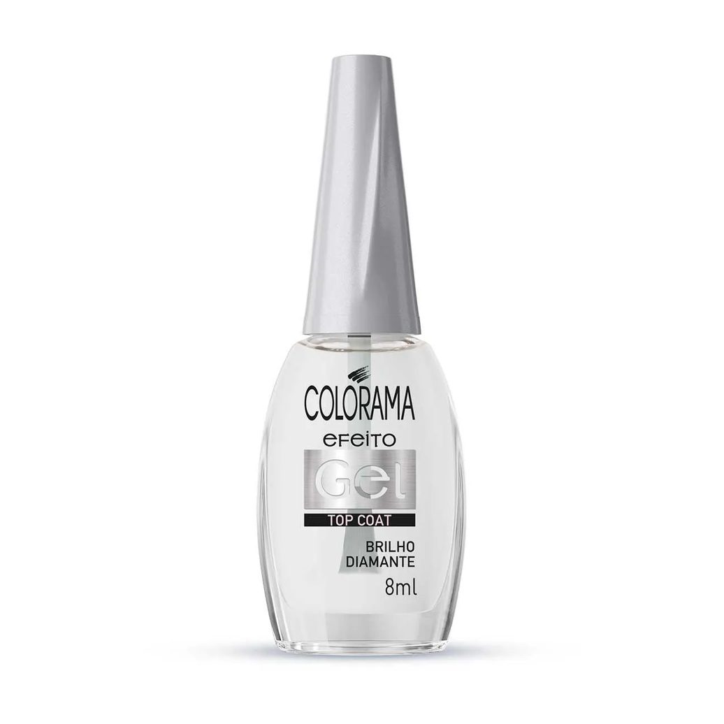Esmalte Top Coat Colorama Salva Unhas Efeito Gel Brilho Diamante 8ml