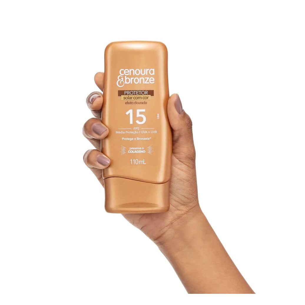 Protetor Solar Corporal FPS 15 Cenoura & Bronze Com Cor 110ml