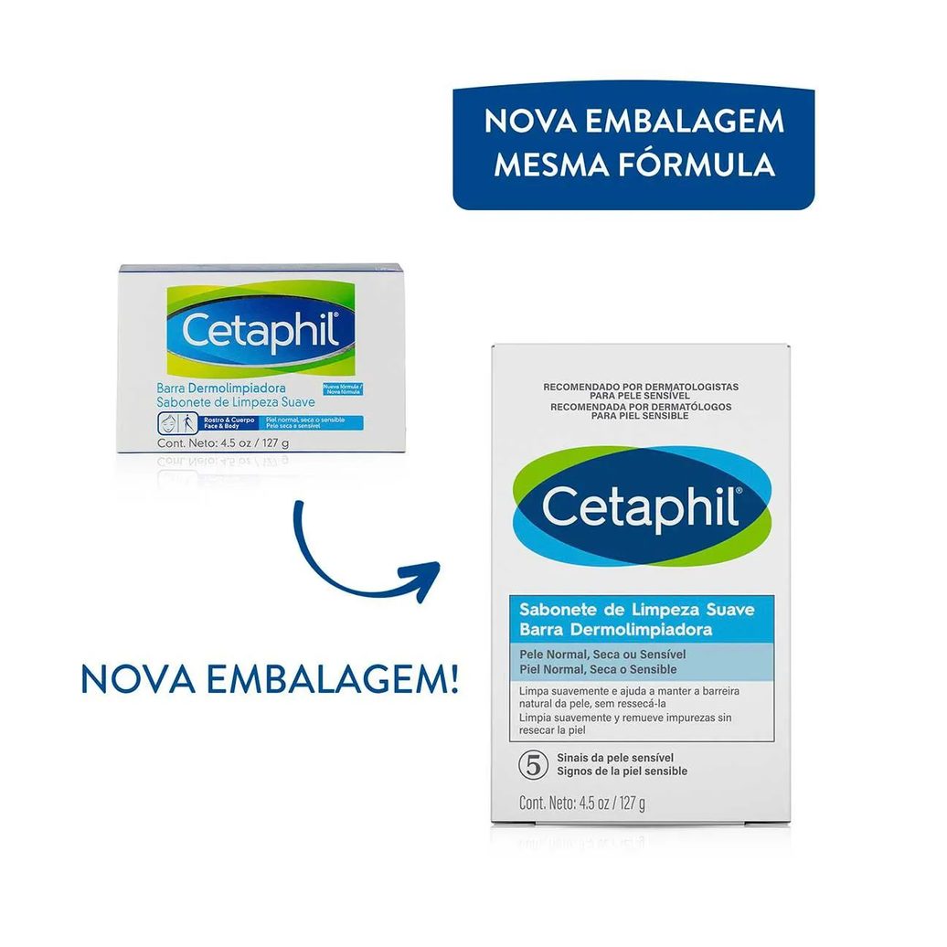 Sabonete em Barra Cetaphil Pele Sensível com 127g