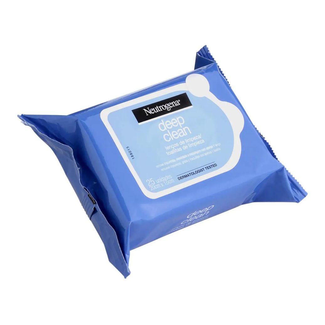 Kit Lenço Demaquilante Neutrogena Deep Clean 25 Unidades 3 Pacotes