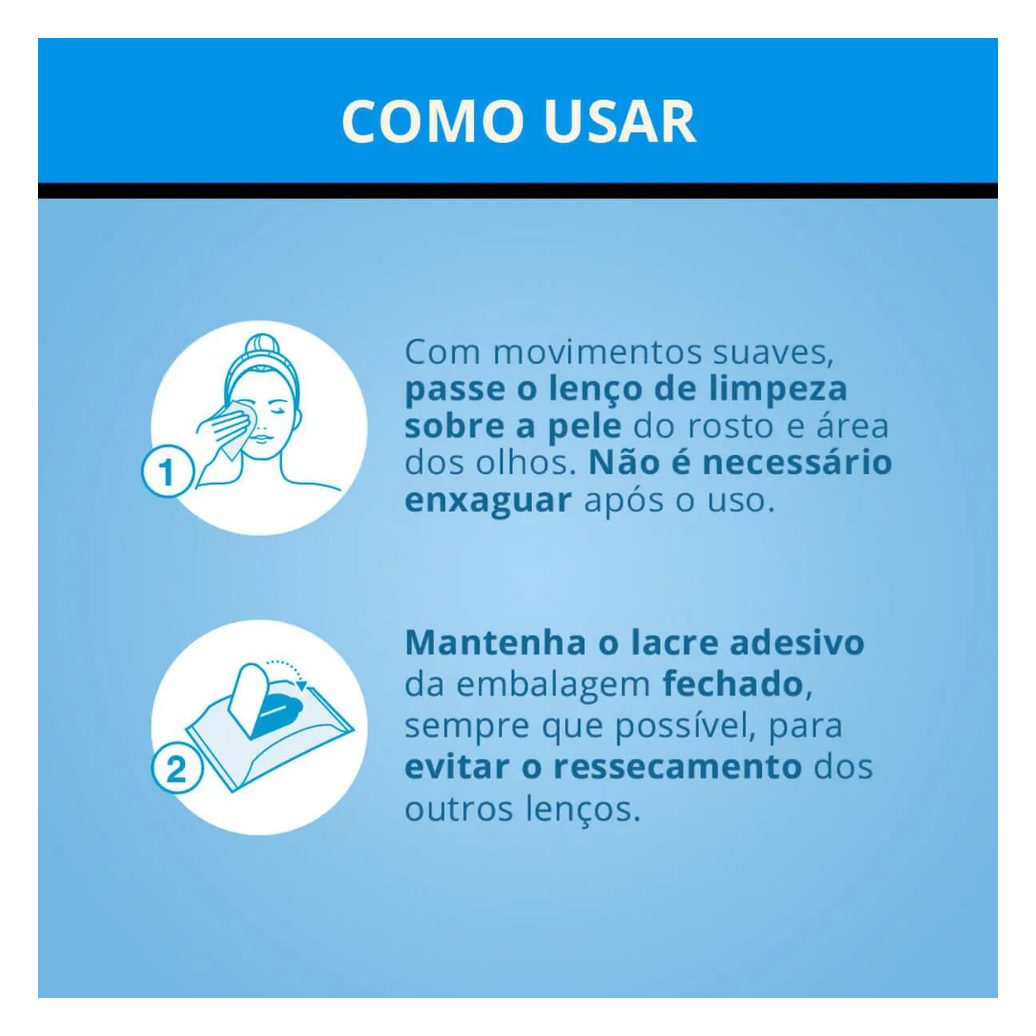 Lenço Demaquilante Neutrogena Deep Clean com 25 unidades
