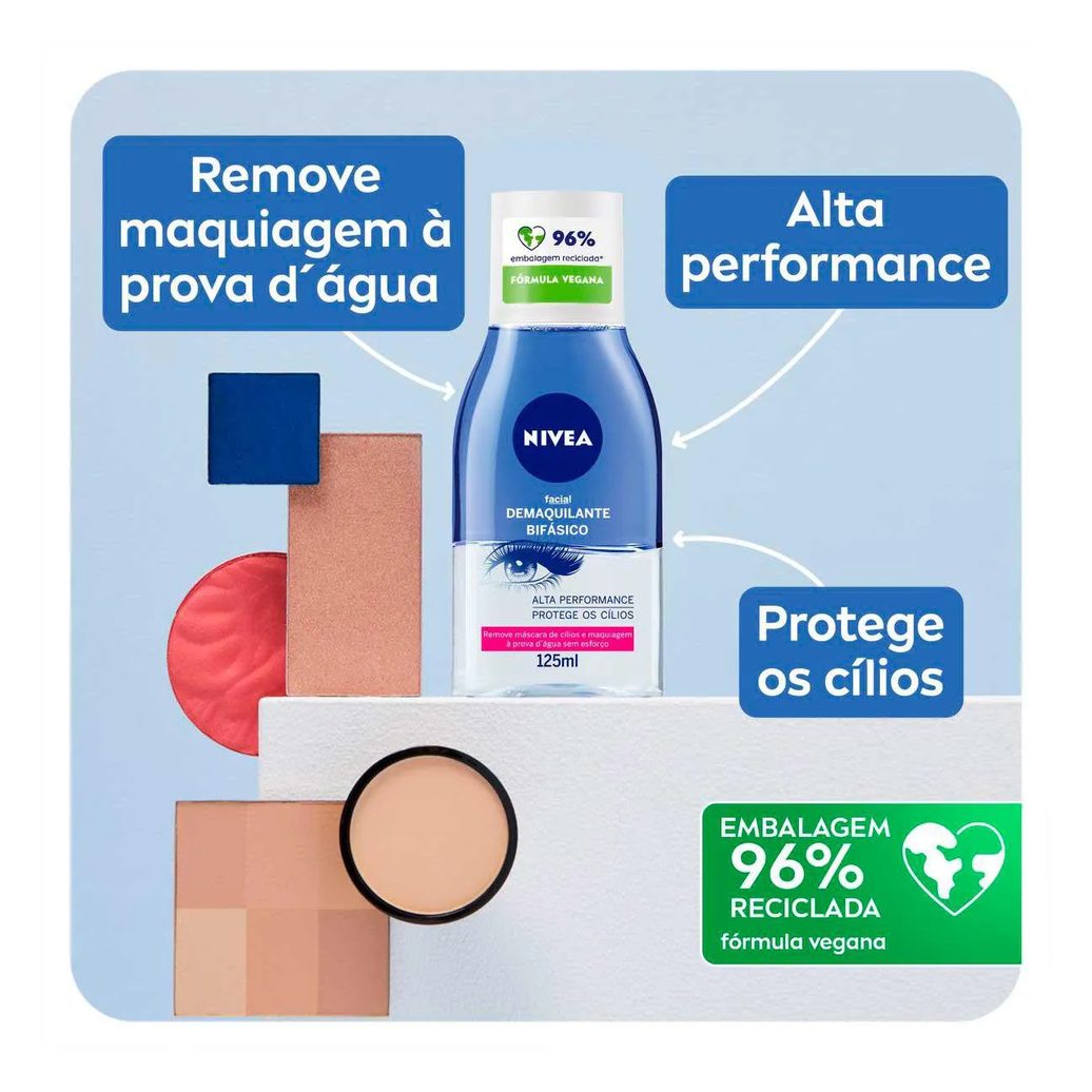 Demaquilante Bifásico Nivea com 125ml