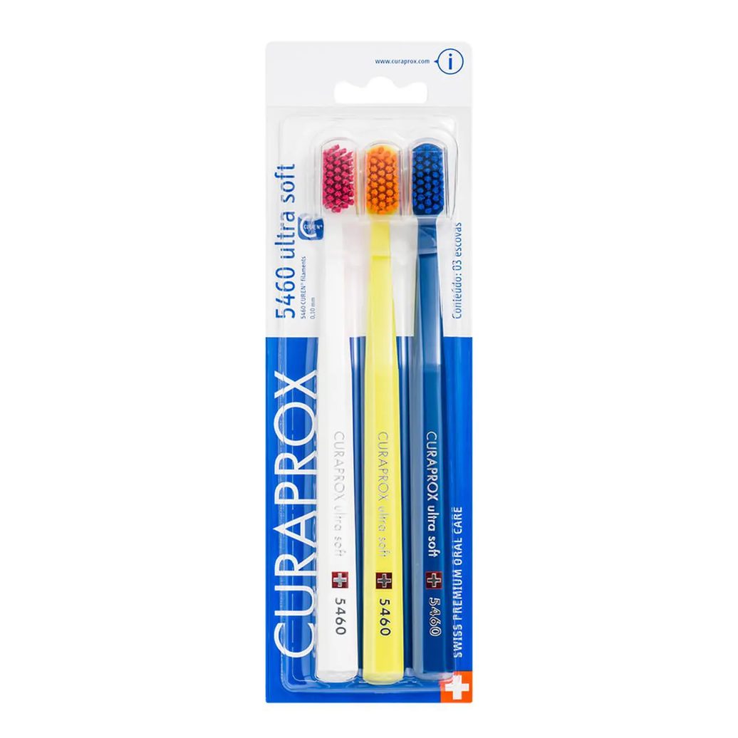 Escova de Dente Curaprox Ultra Soft 5460 - 3 unidades