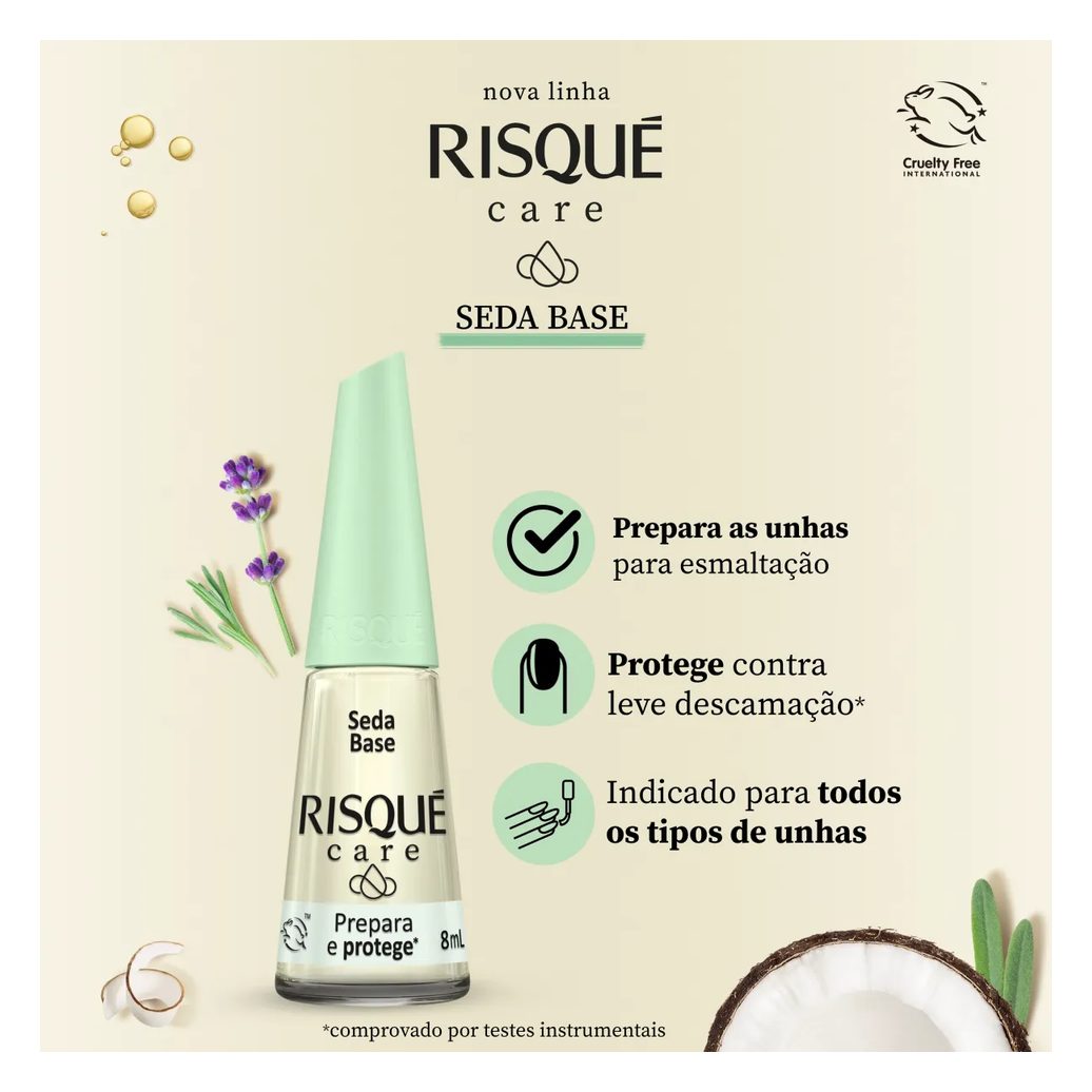Base para Unhas Risqué Care Seda Base 8ml