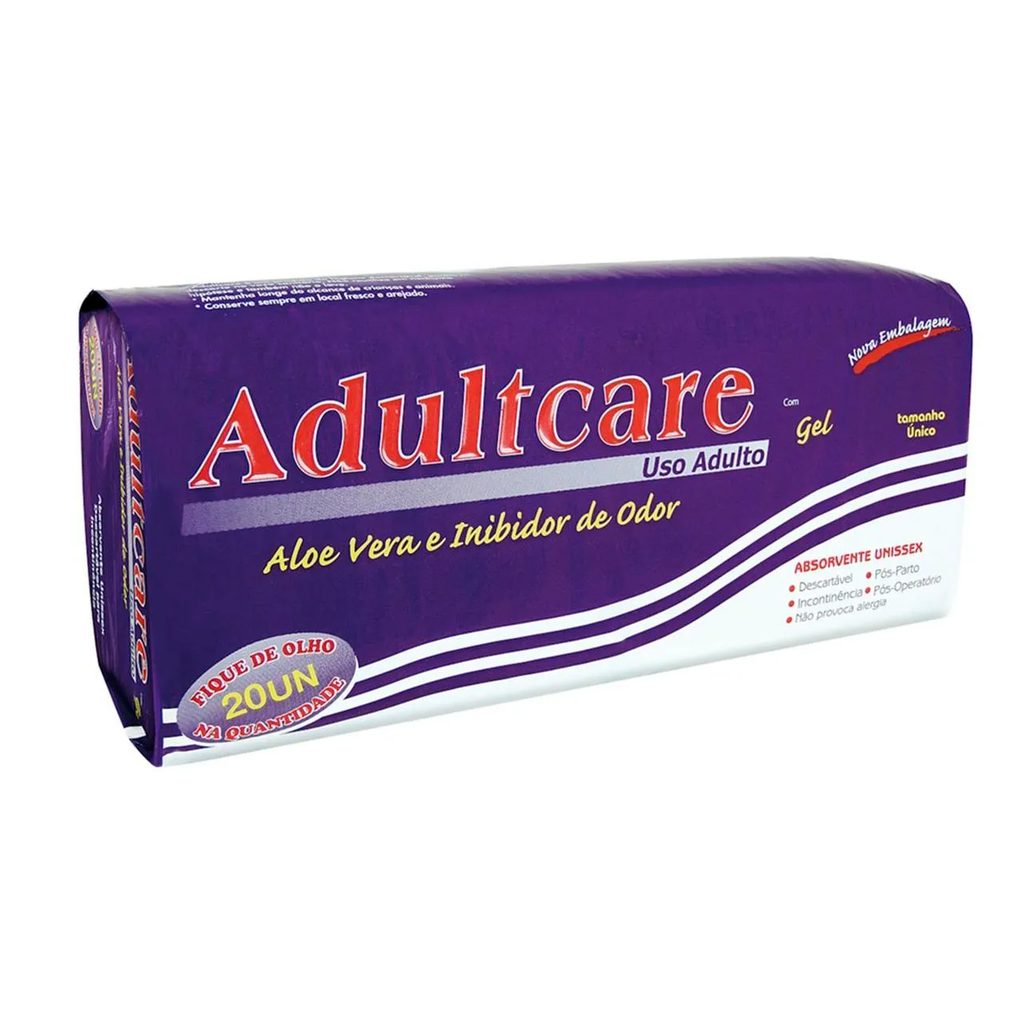 Absorvente para Incontinência Urinária Adultcare Unissex Absorção Leve a Moderado 20 unidades