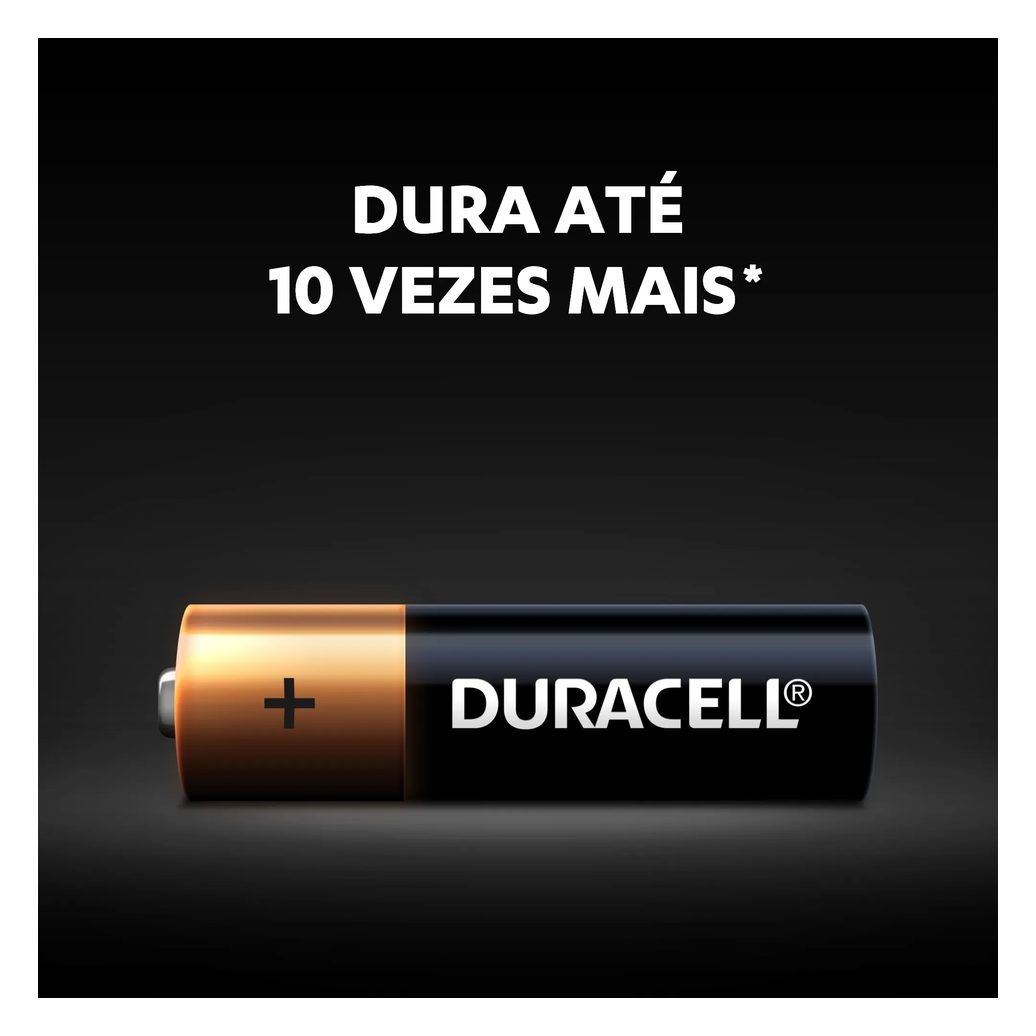Pilha AA Duracell Alcalina com 4 unidades
