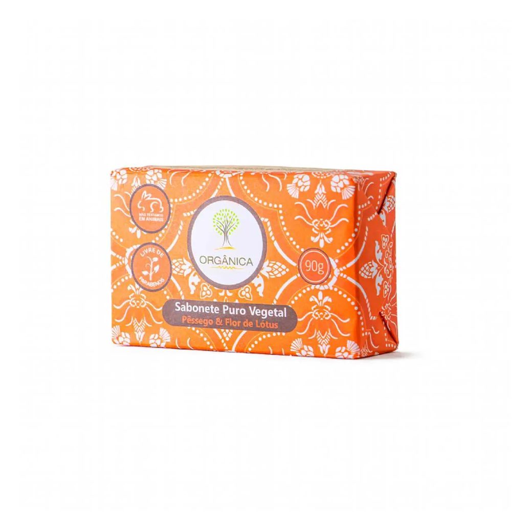Sabonete em Barra Orgânica Pêssego & Flor de Lótus com 90g