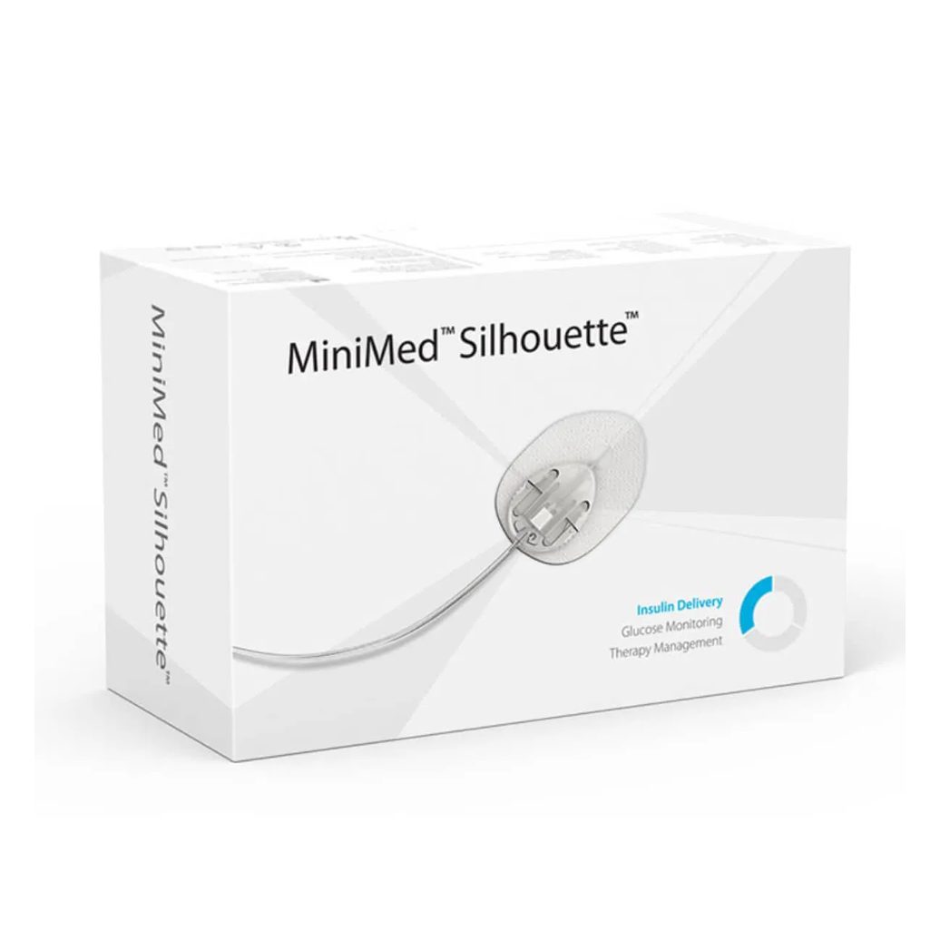 Cateter Medtronic MinimMed Silhouette MMT-382/MMT-382A com cânula de 13mm e tubo de 110cm com 10 unidades