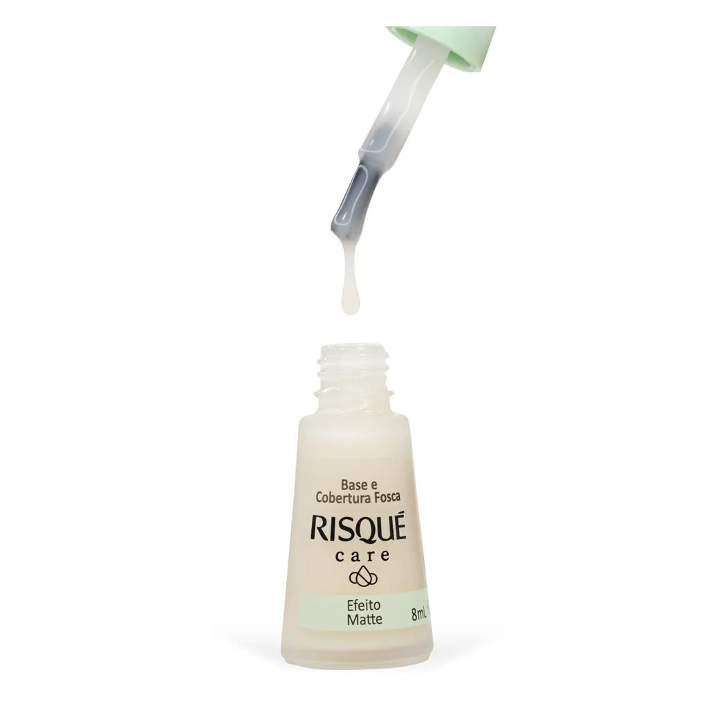 Base e Cobertura Risqué Care Fosca Efeito Matte 8ml