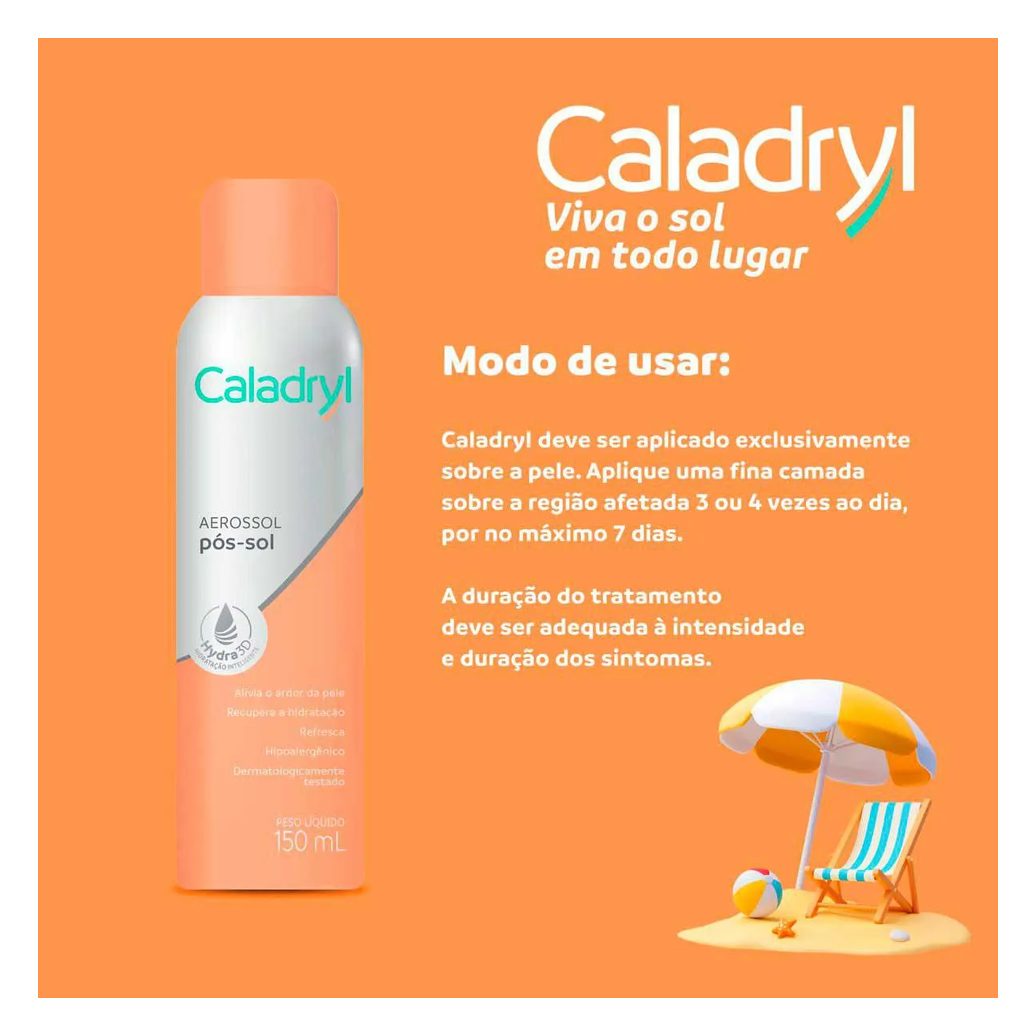 Pós-Sol Caladryl Aerosol com 150ml