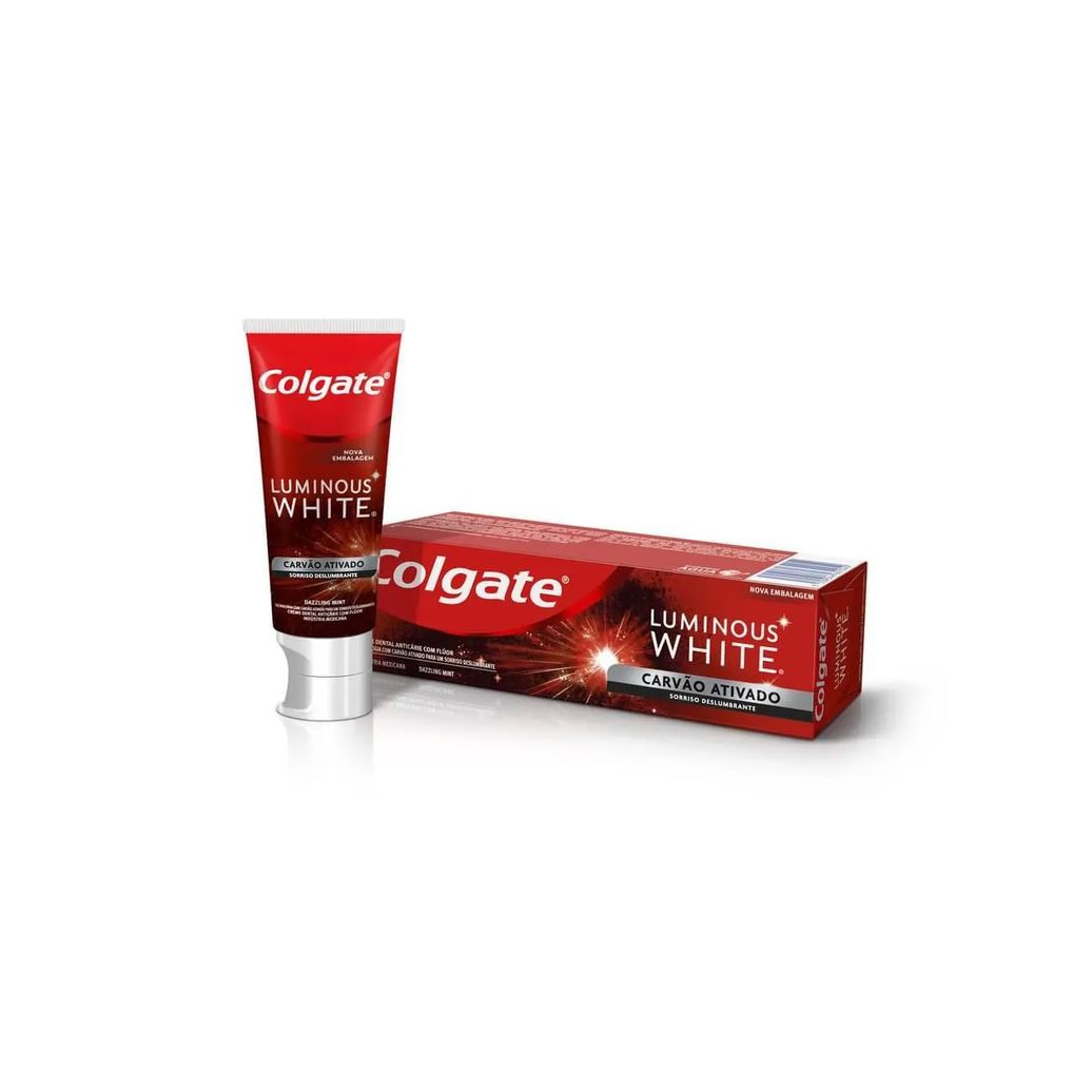 Creme Dental Colgate Luminous White Carvão Ativado 70g