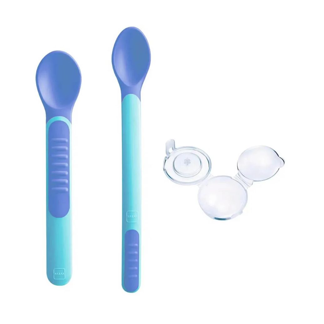 Conjunto de Colheres Termossensíveis MAM Azul 2 unidades