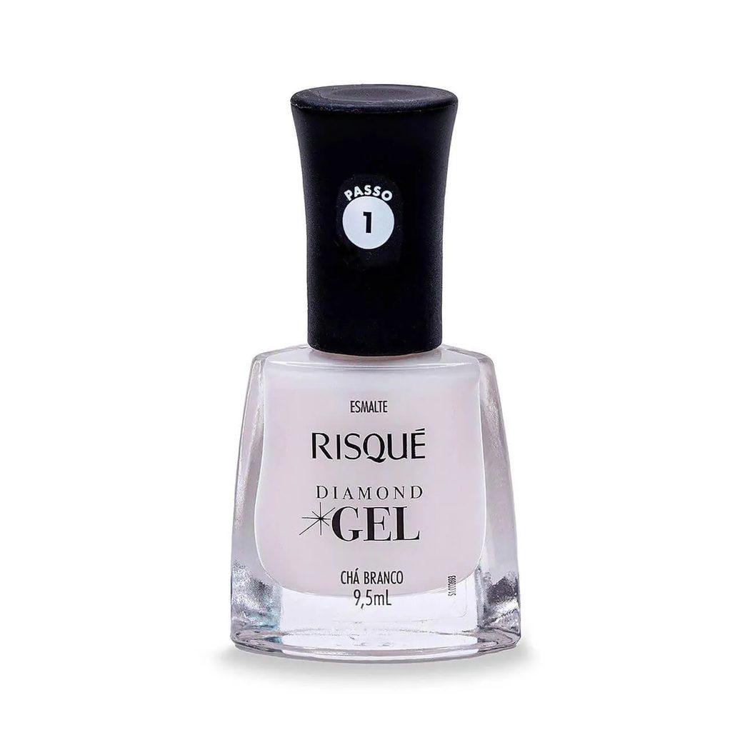 Esmalte Risqué Diamond Gel Chá Branco Hipoalergênico com 9,5ml