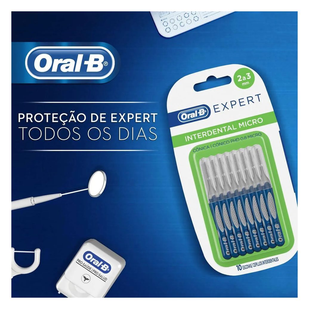 Escova Interdental Micro Oral-B Expert 2 a 3mm com 10 unidades