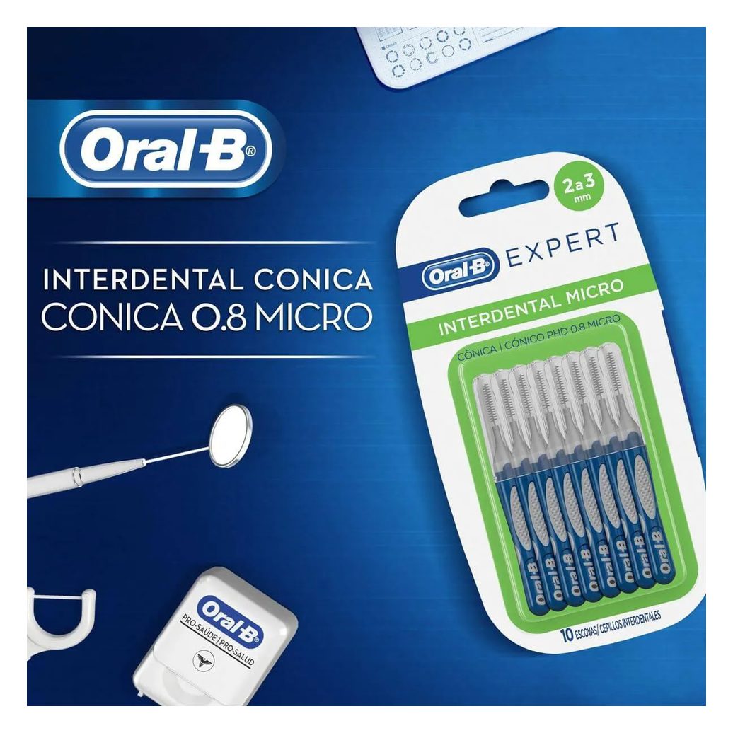Escova Interdental Micro Oral-B Expert 2 a 3mm com 10 unidades