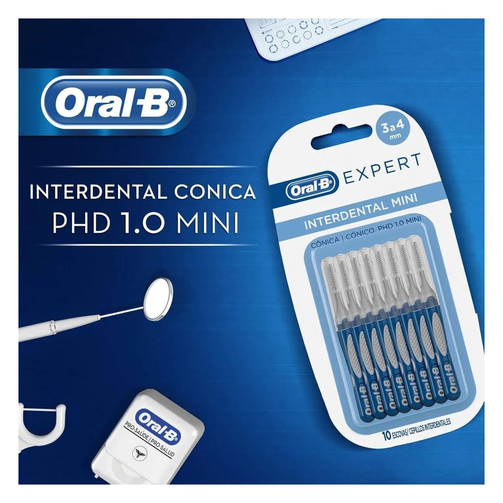 Escova de Dente Interdental Oral-B Expert Mini 3 a 4mm com 10 unidades