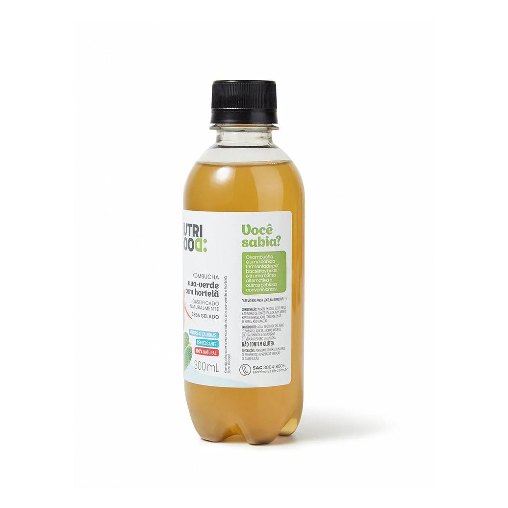 Kombucha Uva Verde com Hortelã Nutrigood 300ml